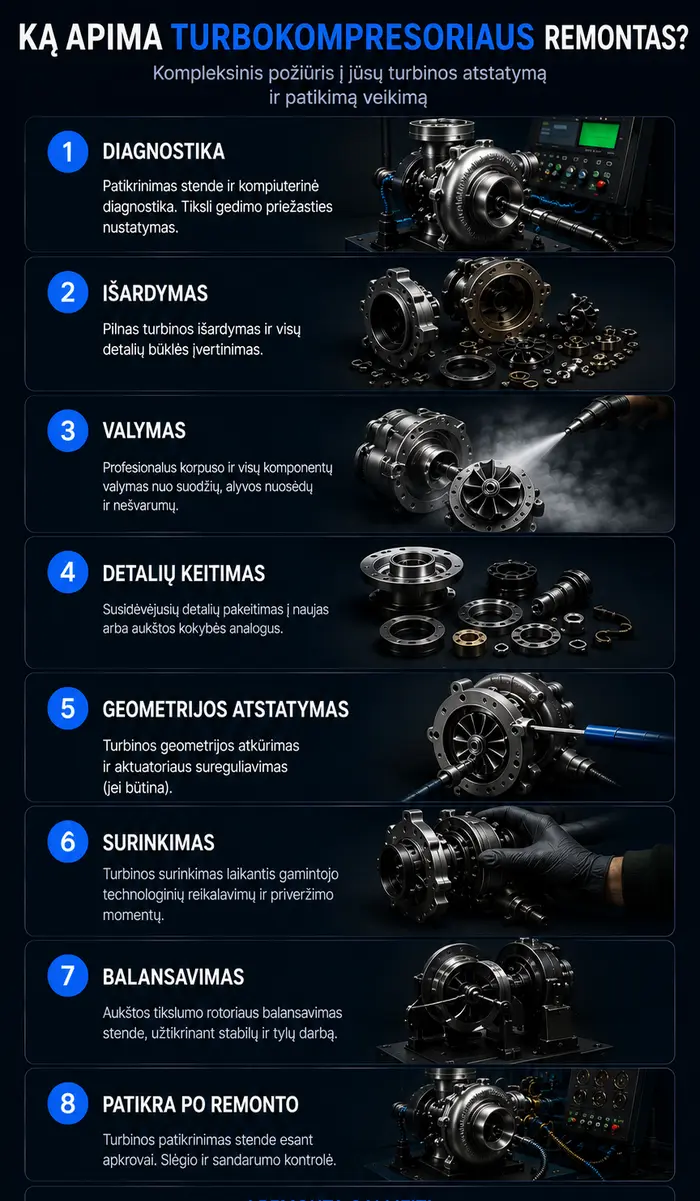 Turbokompresoriaus remonto