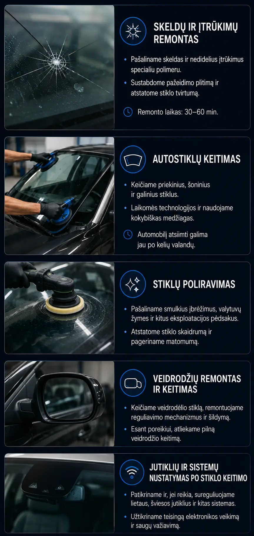 Automobilių stiklų servisas Vilniuje