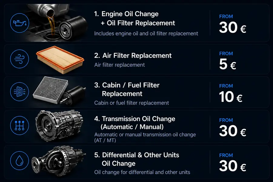 Oil & Filter Change in Vilnius