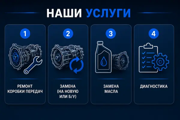 Перечень услуг по ремонту и обслуживанию коробки передач