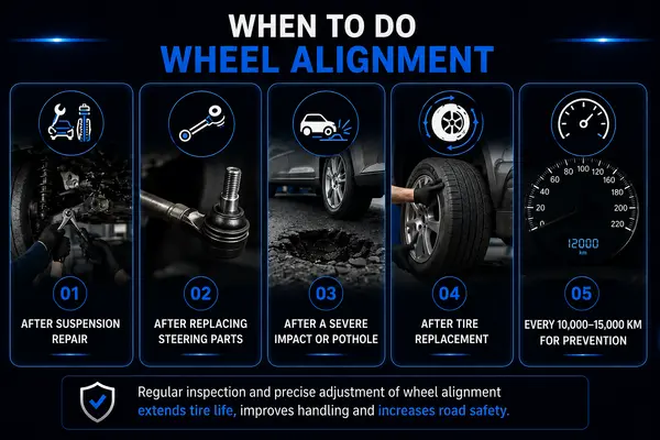When should wheel alignment be performed